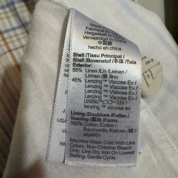 Madewell Size Small Pastel Plaid Clara Midi Dress Linen Blend Boho Cottagecore - Picture 7 of 8